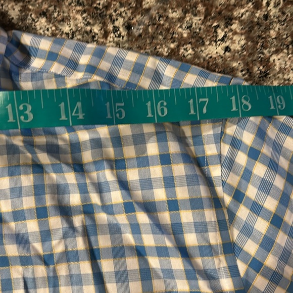 Banana Republic grant fit non iron cotton stretch plaid button down size m tall - Picture 12 of 12